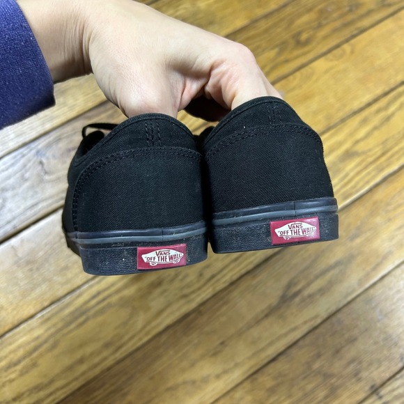 Vans Authentic Black Canvas Low Top Sneakers Women's Size 7 - Picture 4 of 8